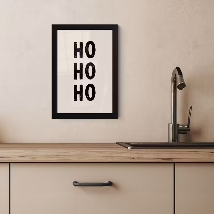 KitchenYeah - Cucina - Cornice per foto - Natale - Ho ho ho - Proverbi - Beige - Babbo Natale — 4