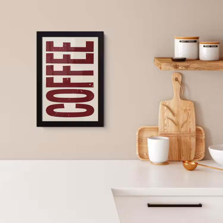 KitchenYeah - Cucina - Cornice per foto - Caffè -Japandi - Rosso - Vintage — 2