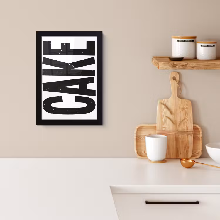 KitchenYeah - Cucina - Cornice per foto - Nero - Torta - Cibo - Decorazione — 2