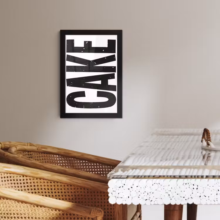KitchenYeah - Cucina - Cornice per foto - Nero - Torta - Cibo - Decorazione — 3