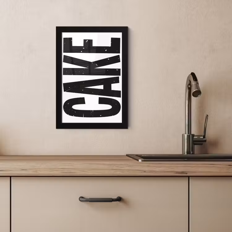 KitchenYeah - Cucina - Cornice per foto - Nero - Torta - Cibo - Decorazione — 4
