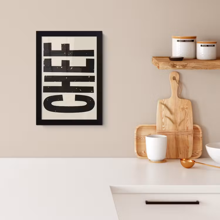 KitchenYeah - Cucina - Cornice per foto - Vintage - Chef - Japandi - Nero — 3
