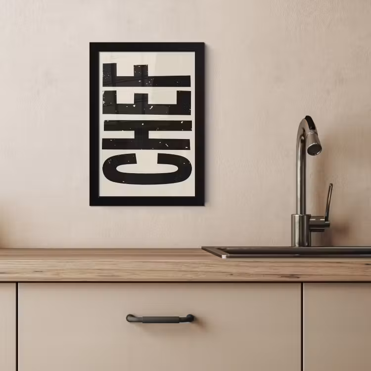 KitchenYeah - Cucina - Cornice per foto - Vintage - Chef - Japandi - Nero — 4