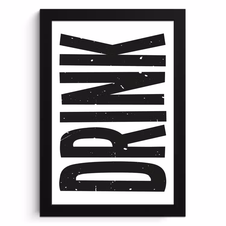 KitchenYeah - Cucina - Cornice per foto - Bevanda - Nero - Bianco - Decorazione — 1