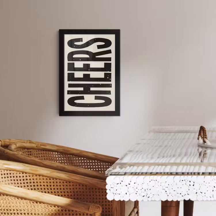 KitchenYeah - Cucina - Cornice per foto - Cheers - Japandi - Nero - Lettere — 4
