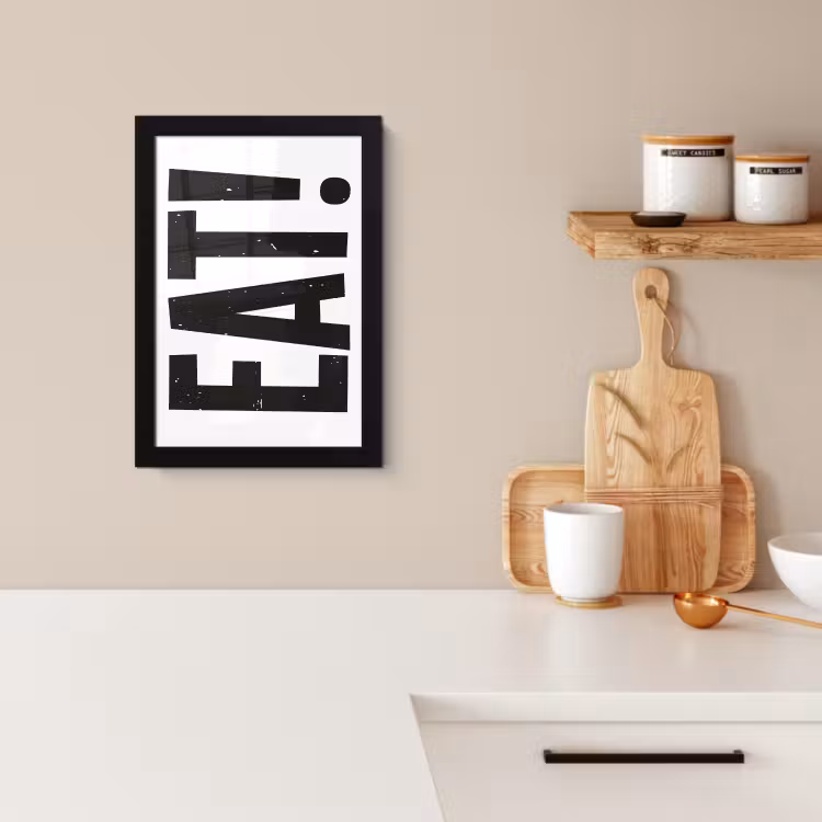 KitchenYeah - Cucina - Cornice per foto - Decorazione - Cibo - Nero - Bianco — 3