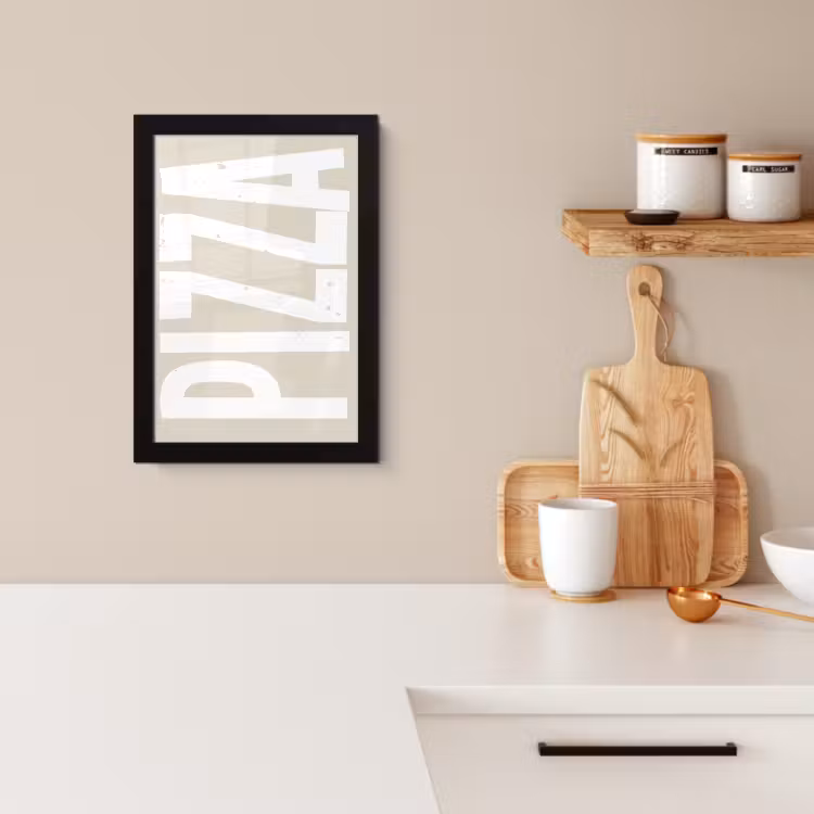 KitchenYeah - Cucina - Cornice per foto - Pizza - Decorazione - Japandi - Bianco — 3