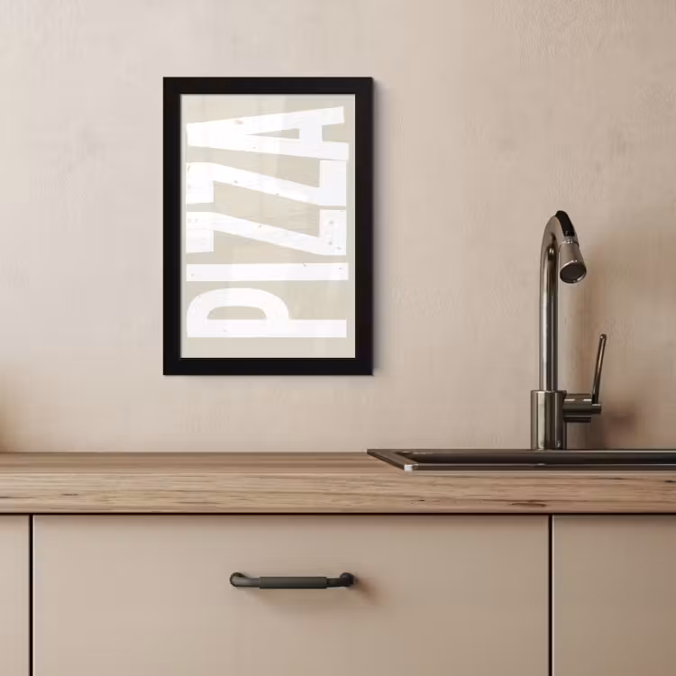 KitchenYeah - Cucina - Cornice per foto - Pizza - Decorazione - Japandi - Bianco — 4