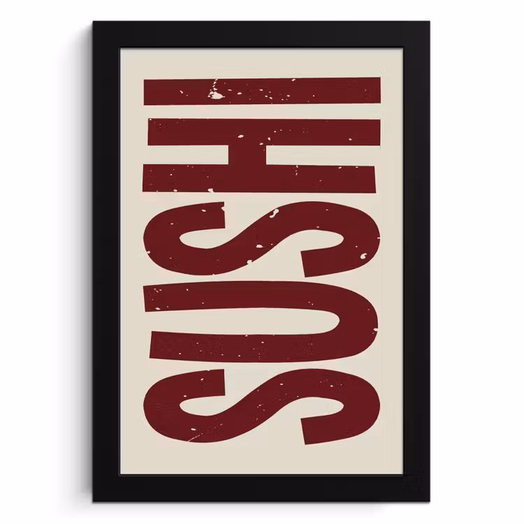 KitchenYeah - Cucina - Cornice per foto - Sushi - Rosso - Giappone - Decorazione — 1