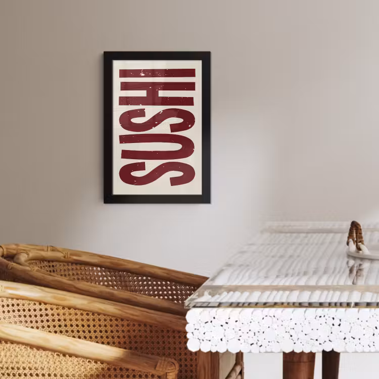 KitchenYeah - Cucina - Cornice per foto - Sushi - Rosso - Giappone - Decorazione — 2