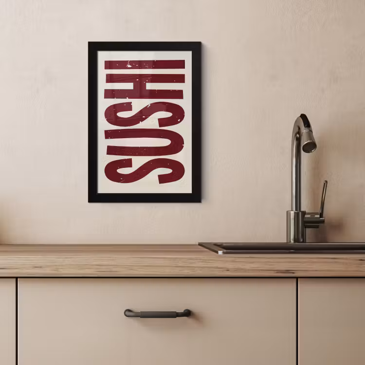 KitchenYeah - Cucina - Cornice per foto - Sushi - Rosso - Giappone - Decorazione — 3