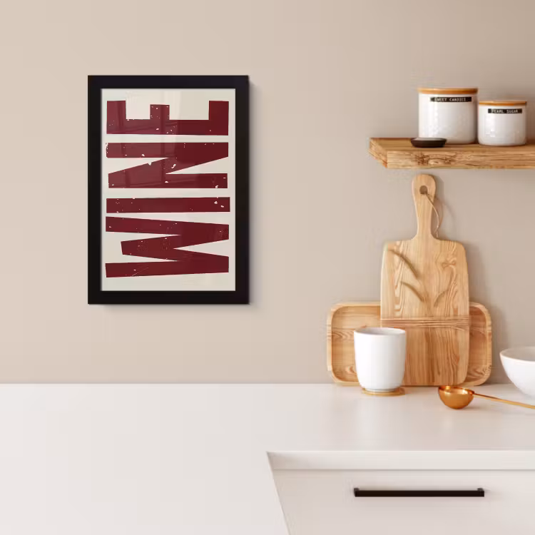 KitchenYeah - Cucina - Cornice per foto - Vino - Rosso - Decorazione - Japandi — 4