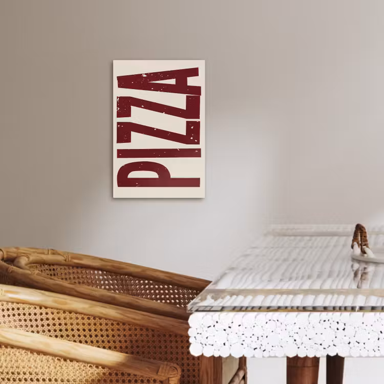 Dipinti su tela - Pizza - Vintage - Decorazione - Japandi — 3