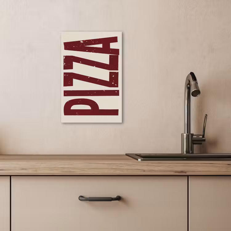 Dipinti su tela - Pizza - Vintage - Decorazione - Japandi — 4