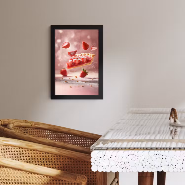 KitchenYeah - Cucina - Cornice per foto - Fragola - Torta - Cibo - Rosa — 2