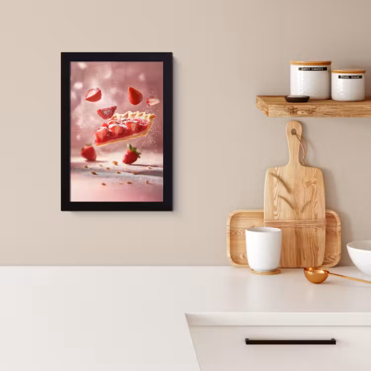 KitchenYeah - Cucina - Cornice per foto - Fragola - Torta - Cibo - Rosa — 3