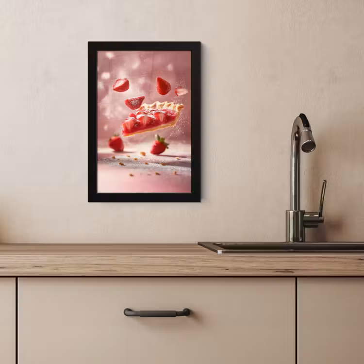 KitchenYeah - Cucina - Cornice per foto - Fragola - Torta - Cibo - Rosa — 4