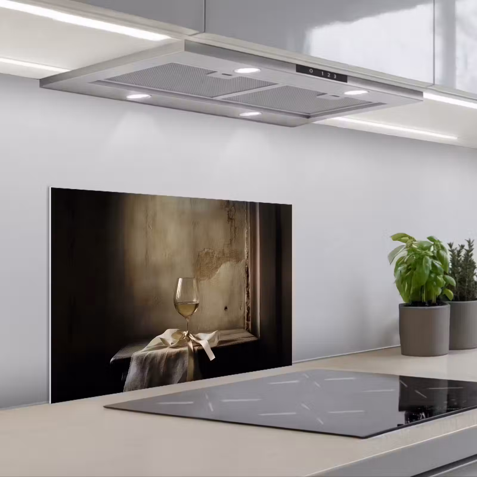 Paraschizzi cucina - Fiocco - Beige - Bianco - Vino — 1