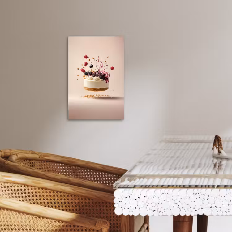 Dipinti su tela - Cheesecake - Cibo - Rosa - Torta — 2