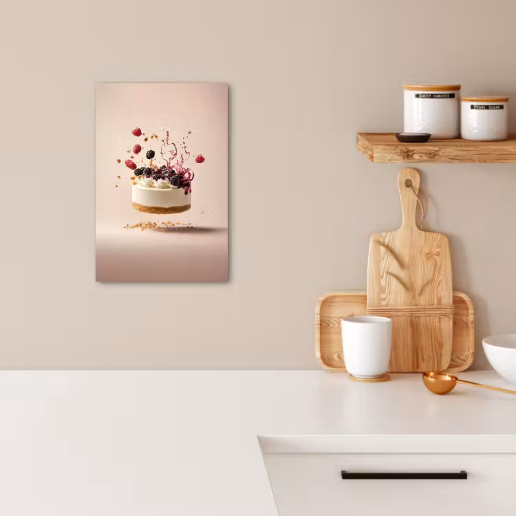 Dipinti su tela - Cheesecake - Cibo - Rosa - Torta — 4
