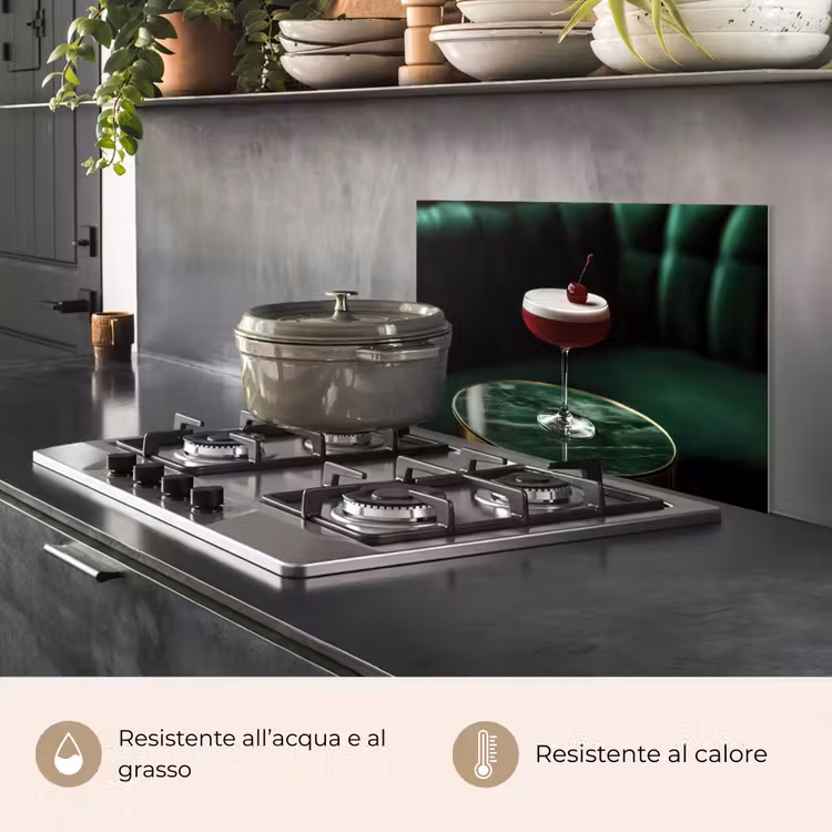 Paraschizzi cucina - Ciliegia - Cocktail - Rosso - Marmo — 2