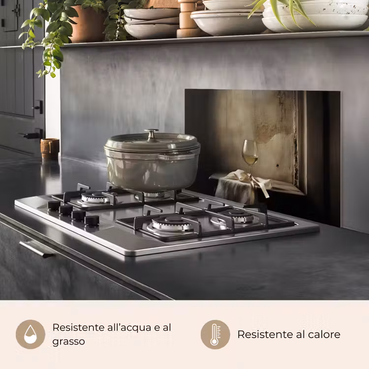 Paraschizzi cucina - Fiocco - Beige - Bianco - Vino — 2