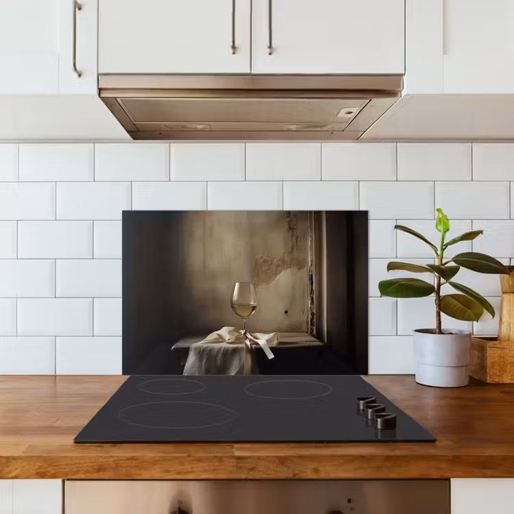 Paraschizzi cucina - Fiocco - Beige - Bianco - Vino — 3