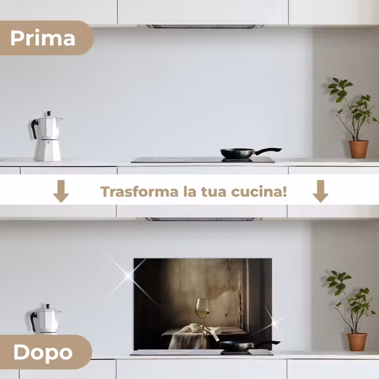 Paraschizzi cucina - Fiocco - Beige - Bianco - Vino — 7