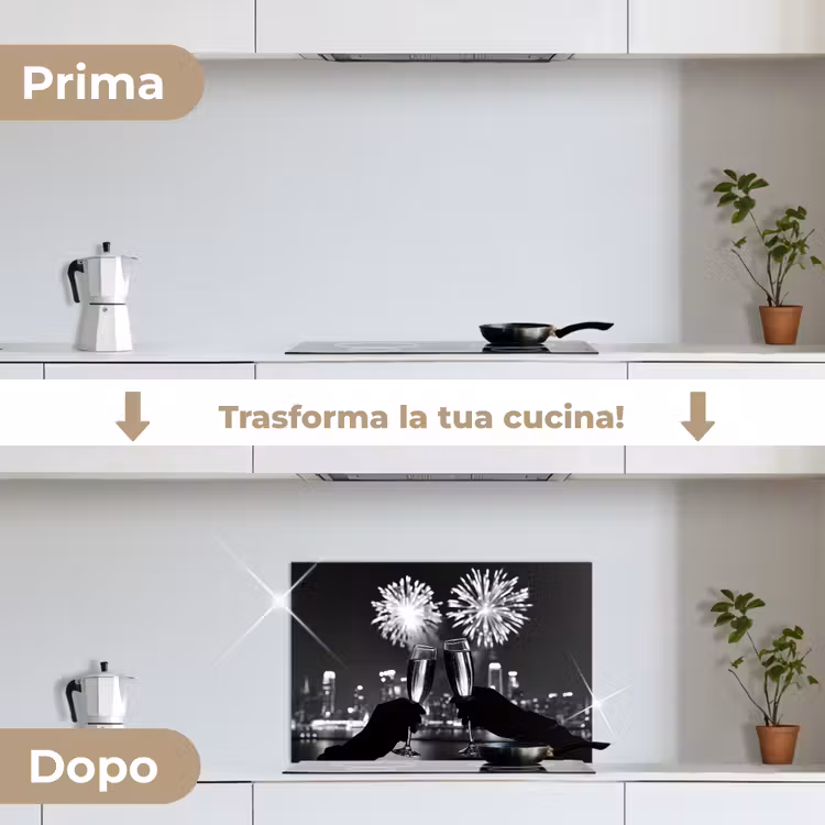 Paraschizzi cucina - Fuochi d'artificio - Cin cin - Skyline - Champagne — 7