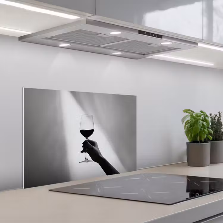 Paraschizzi cucina - Luce - Vino - Rosso - Bicchiere — 1