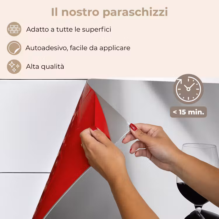 Paraschizzi cucina - Luce - Vino - Rosso - Bicchiere — 4
