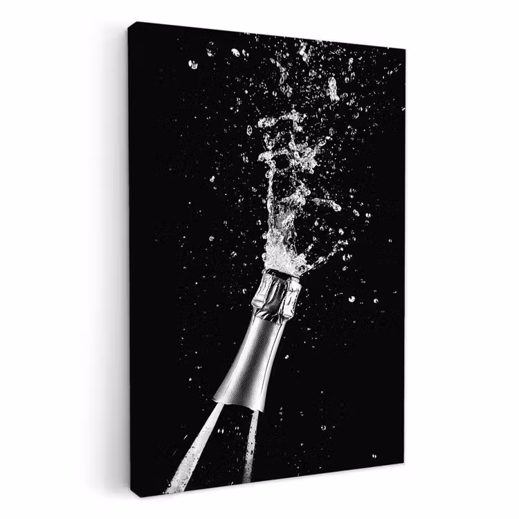 Dipinti su tela - Champagne - Nero - Spruzzi - Popping — 2