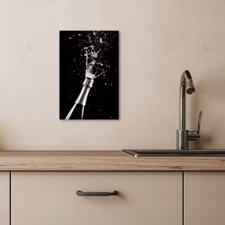 Dipinti su tela - Champagne - Nero - Spruzzi - Popping — 4