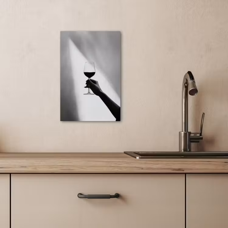 Dipinti su tela - Luce - Vino - Rosso - Bicchiere — 4