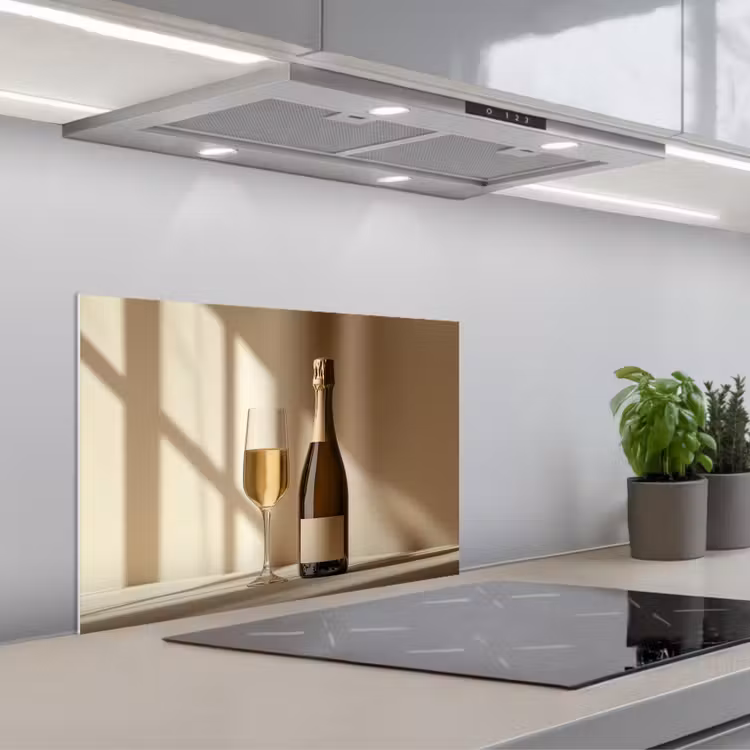Paraschizzi cucina - Champagne - Beige - Ombra - Bolle — 1