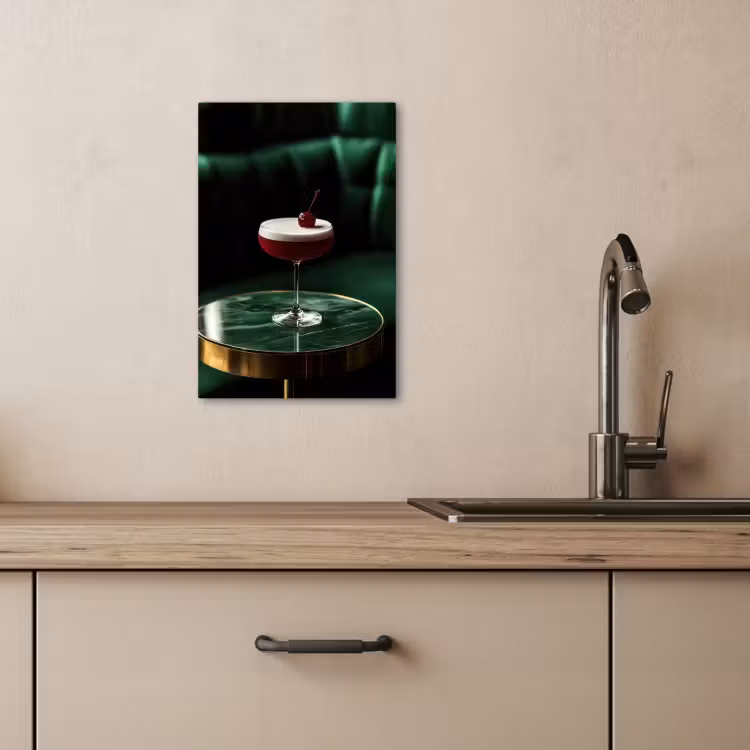 Dipinti su tela - Ciliegia - Cocktail - Rosso - Marmo — 4