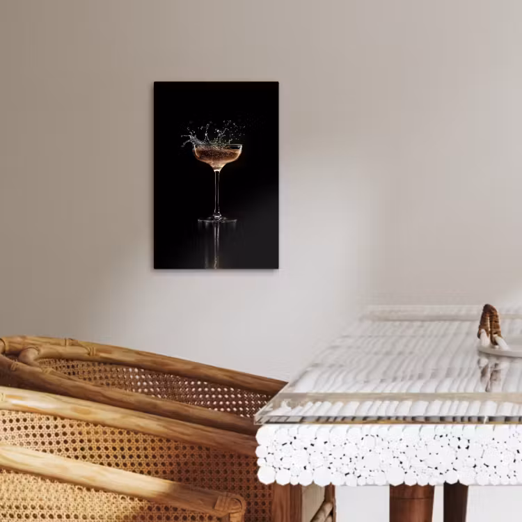 Dipinti su tela - Cocktail - Nero - Spruzzi - Vetro — 2