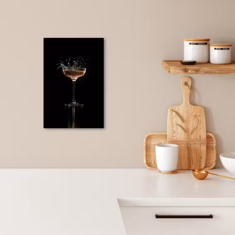 Dipinti su tela - Cocktail - Nero - Spruzzi - Vetro — 4