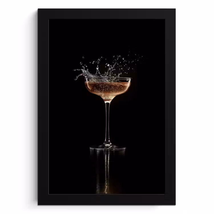 KitchenYeah - Cucina - Cornice per foto - Cocktail - Nero - Spruzzi - Vetro — 1