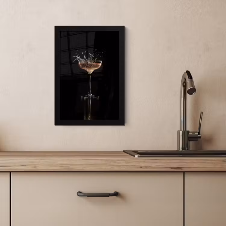 KitchenYeah - Cucina - Cornice per foto - Cocktail - Nero - Spruzzi - Vetro — 4