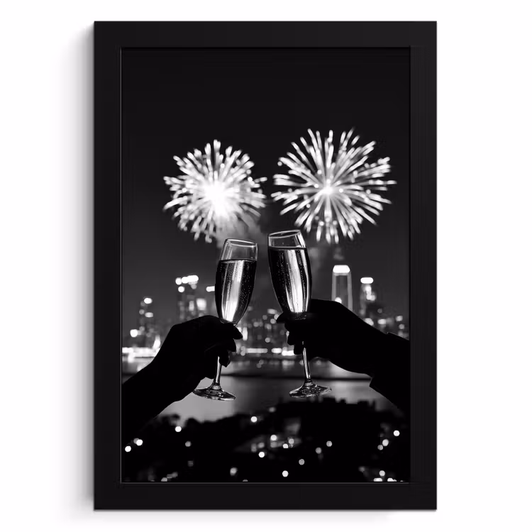 KitchenYeah - Cucina - Cornice per foto - Fuochi d'artificio - Cin cin - Skyline - Champagne — 1