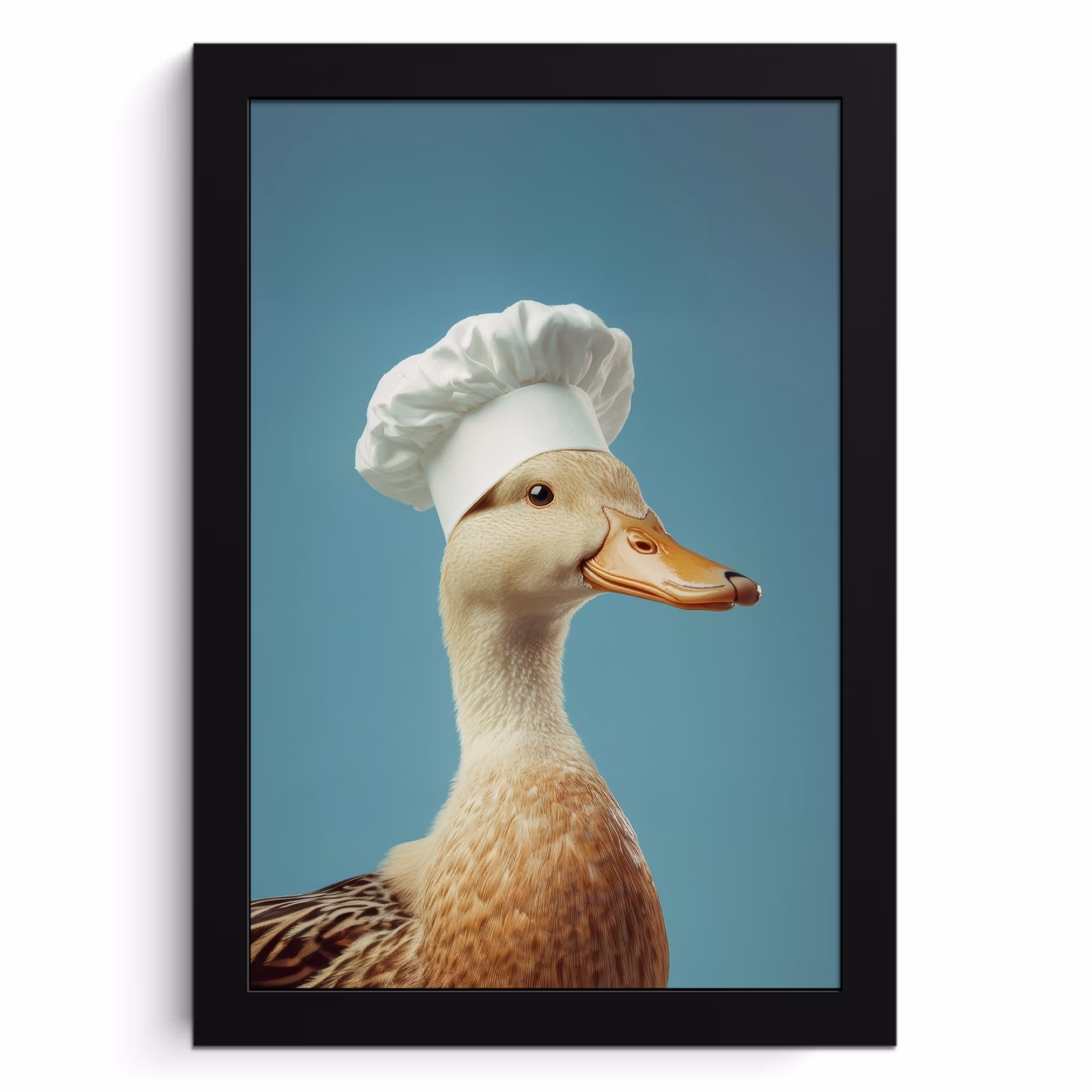 KitchenYeah - Cucina - Cornice per foto - Anatra - Cappello da cuoco - Carino - Uccello — 1