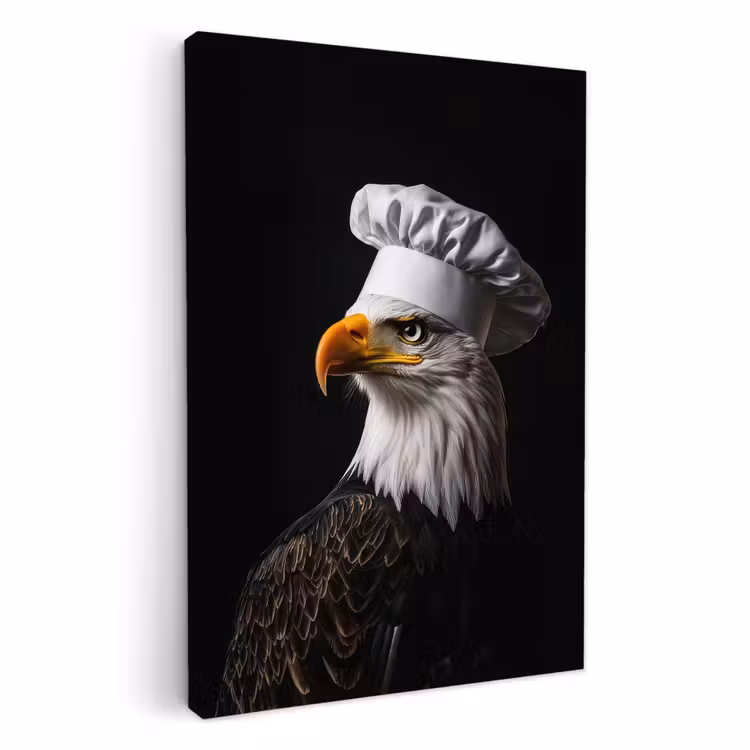 Dipinti su tela - Aquila - America - Cappello da cuoco - Uccello - Fiero — 1
