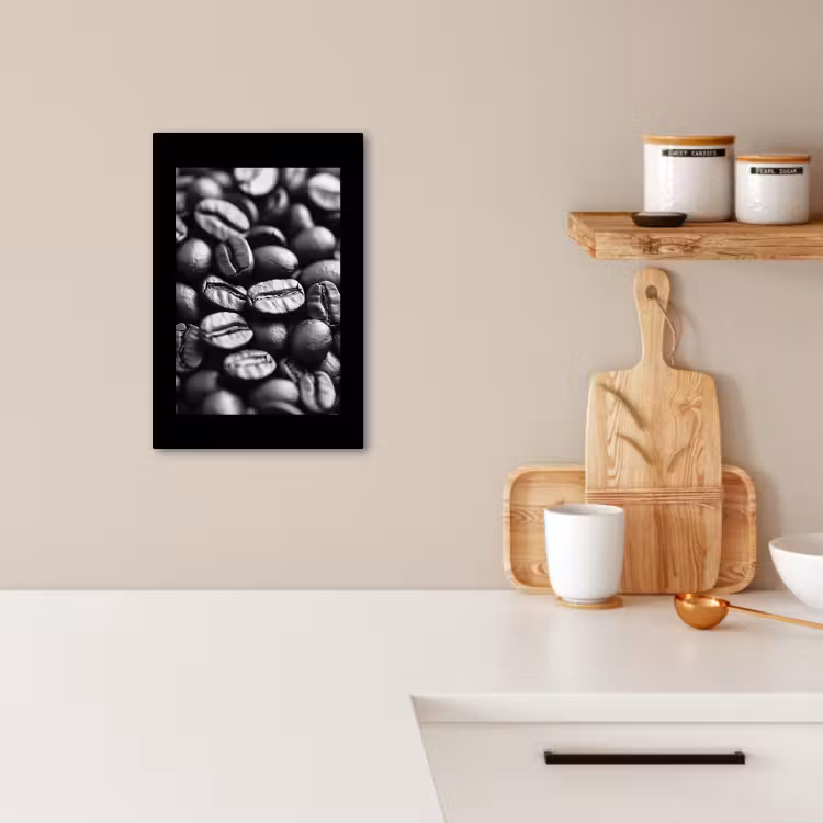 Dipinti su tela - Chicchi di caffè - Nero - Vintage — 3