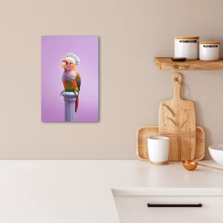 Dipinti su tela - Loro - Gorro de cocinero - Columna - Ave — 2