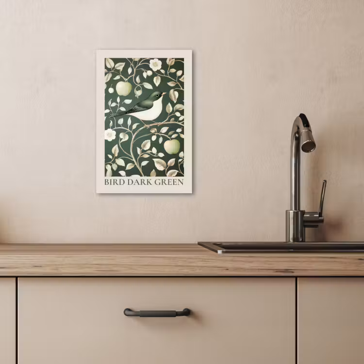 Dipinti su tela - Verde - Uccello - Fiori — 2