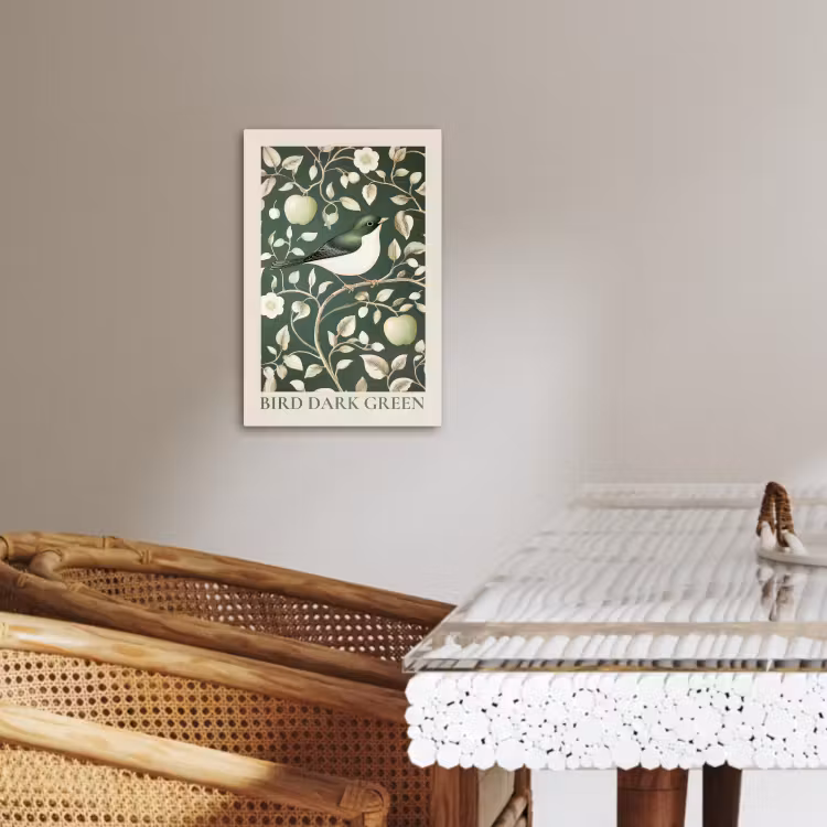 Dipinti su tela - Verde - Uccello - Fiori — 3