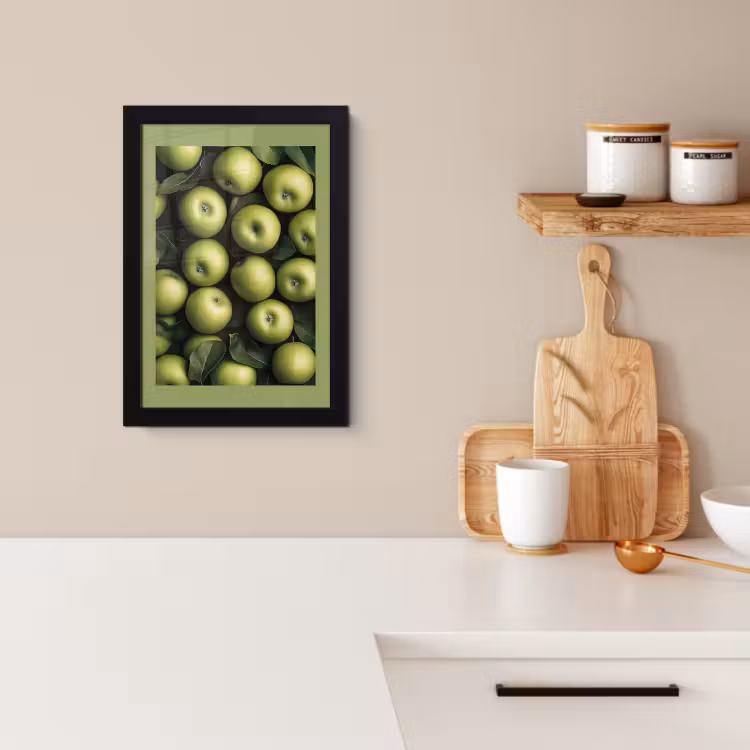 KitchenYeah - Cucina - Cornice per foto - Mele - verdi - foglie — 2
