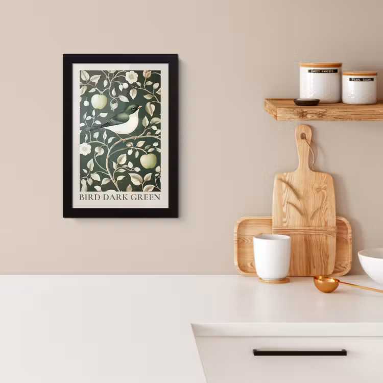 KitchenYeah - Cucina - Cornice per foto - Verde - Uccello - Fiori — 3