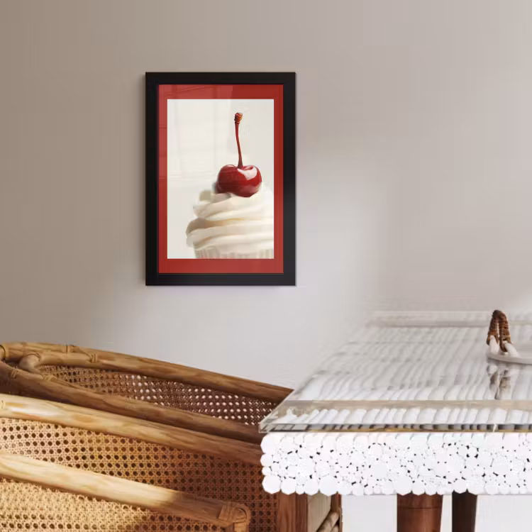 KitchenYeah - Cucina - Cornice per foto - Cupcake - Ciliegia - Rosso — 4